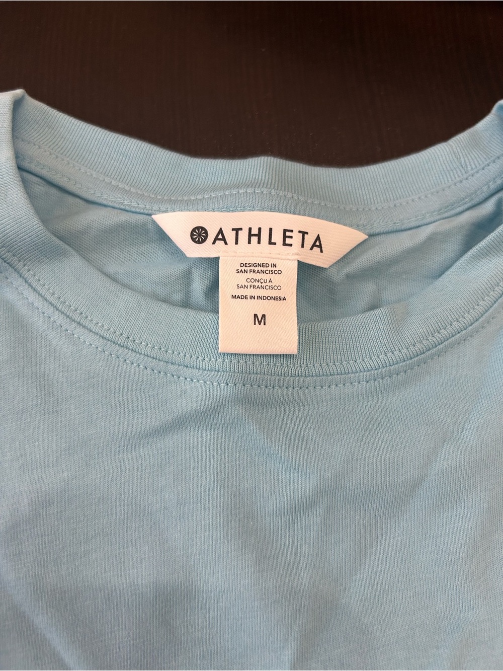 True Cotton Crop Tee in Teal - Picture 3 of 3